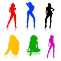 Shapes of hot girls, colored