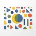 Shapes include circles triangles hexagons squares and rectangles Royalty Free Stock Photo