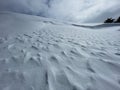 Shapes, patterns and formations formed by the effect of the storm on high mountains