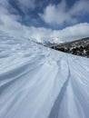 Shapes, patterns and formations formed by the effect of the storm on high mountains