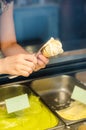 Shaping rose ice cream Royalty Free Stock Photo