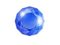 Shappire gem on white Royalty Free Stock Photo