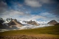 Shar khamar peak of western Mongolian Altai mountains, which borders with Russia, China and highest Royalty Free Stock Photo