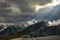 Shar khamar peak of western Mongolian Altai mountains, which borders with Russia, China and highest Royalty Free Stock Photo