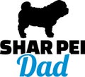 Shar Pei Dad blue