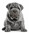 Shar pei Dog isolated on white background Royalty Free Stock Photo