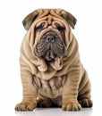 Shar pei Dog isolated on white background Royalty Free Stock Photo