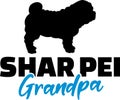 Shar Pei Grandpa with silhouette