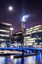 Shard building in London - light show in New Year's Eve 2015