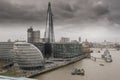 The Shard, City Hall, the Thames and HMS Belfast from Tower Bridge