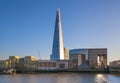 Shard of glass. City of London, south bank of river Thames Royalty Free Stock Photo