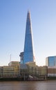 Shard of glass. City of London, south bank of river Thames Royalty Free Stock Photo