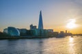 Shard of glass. City of London, south bank of river Thames Royalty Free Stock Photo