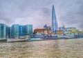 The Shard and HMS Belfast London Royalty Free Stock Photo