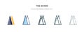 The shard icon in different style vector illustration. two colored and black the shard vector icons designed in filled, outline,