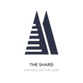 the shard icon on white background. Simple element illustration from Monuments concept