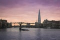 The shard london city skyline uk