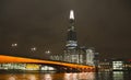 The Shard in London at night