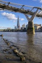 The Shard and the Millennium Bridge in London