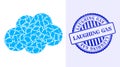 Shard Mosaic Cloud Icon with Laughing Gas Distress Stamp