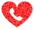 Shard Mosaic Phone Heart Icon