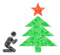 Shard Mosaic Pray to Christmas Tree Icon