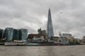 The Shard with museum-ship HMS Belfast in front of it, London, England Royalty Free Stock Photo