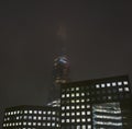 Shard at the night under the smoke