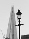 The Shard and old Victorian street light