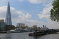 THE SHARD AND RIVER THAMES Royalty Free Stock Photo