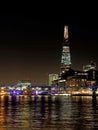 The Shard seen from the river Thames, London, december 2013