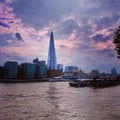 The Shard taken from the north side of the River Thames