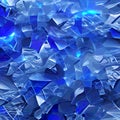 Shards of blue abstract background. Bright blue crystals. Royalty Free Stock Photo