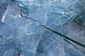 shards of glass transparent broken pieces abstract material background Royalty Free Stock Photo