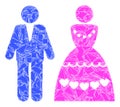 Shards Mosaic Marriage Couple Icon