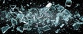 Shards of Shattered Glass Against a Clean Background Royalty Free Stock Photo