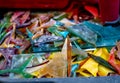 Shards of stained glass pieces