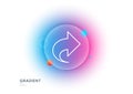 Share arrow line icon. Link Arrowhead. Gradient blur button. Vector Royalty Free Stock Photo