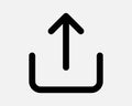 Share Arrow Line Icon Sharing Arrowhead Point Pointer Direction Upload Up Load Loading File Cloud Storage Send Forward Outline Royalty Free Stock Photo