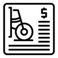 Share bike icon outline vector. Parking system Royalty Free Stock Photo