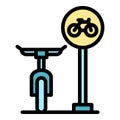 Share bike icon vector flat Royalty Free Stock Photo