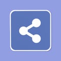 Share blue button icon isolated Royalty Free Stock Photo