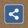 Share blue button icon isolated Royalty Free Stock Photo