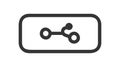 Share button network connection symbol icon , vector design Generative AI Royalty Free Stock Photo
