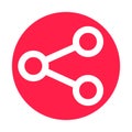 Share buttonLine Style vector icon which can easily modify or edit Royalty Free Stock Photo