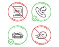 Share call, Car and Ssd icons set. Fast delivery sign. Phone support, Transport, Memory disk. Stopwatch. Vector Royalty Free Stock Photo