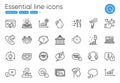 Share call, Timer and Talk bubble line icons. For website, printing and application. Vector