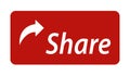 Share click button internet icon isolated. Vector illustration banner
