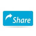 Share click button shadow icon, modern web sign, internet vector illustration