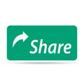 Share click button shadow icon, modern web sign, internet vector illustration